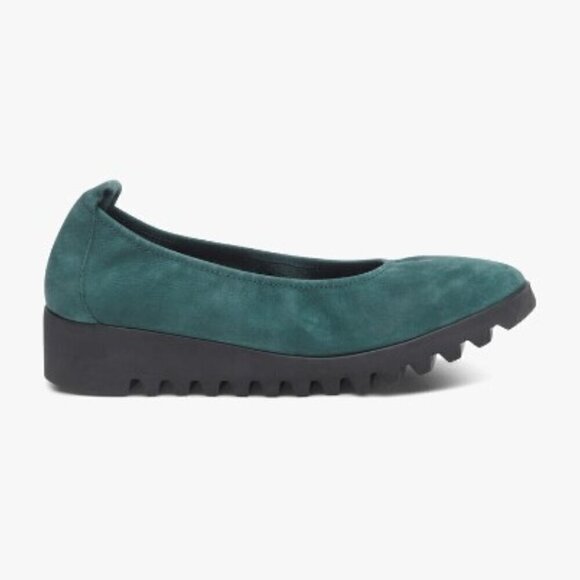 Aetrex Brianna Ballet Flat‎ Dark Teal Suede Shoe Women's Size 7.5 - Picture 2 of 12